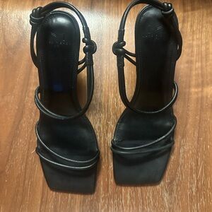 Marc Fisher Black Strappy Heels